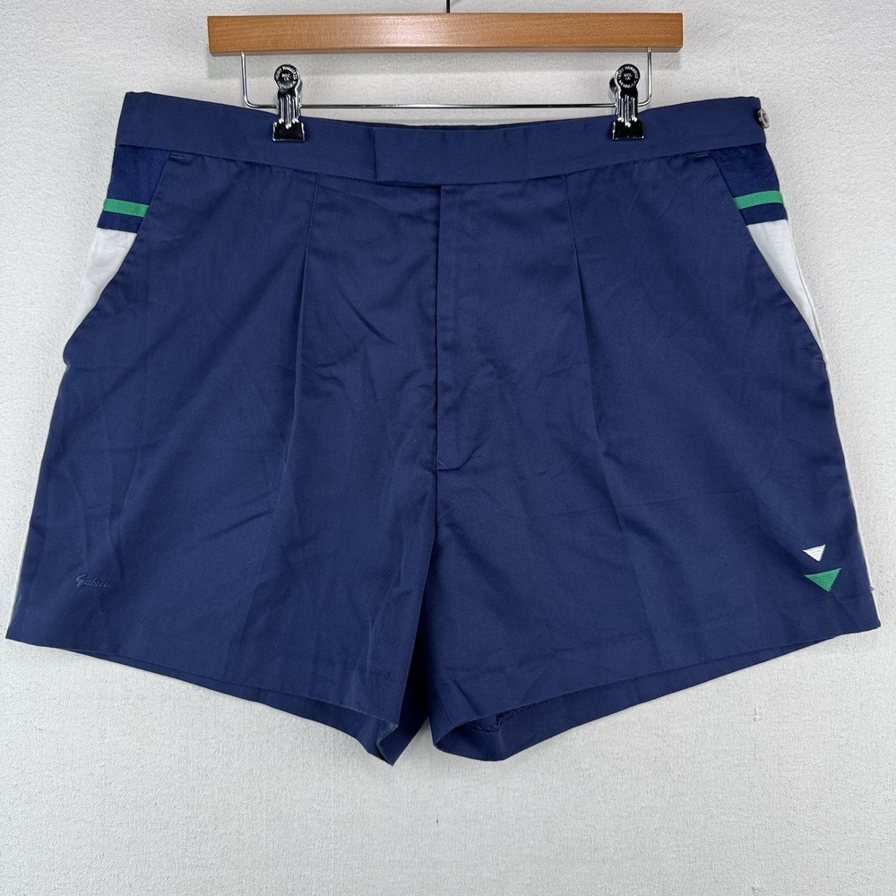 80's Vintage Gabicci Men's 40 Navy Blue Chino Shorts 4"